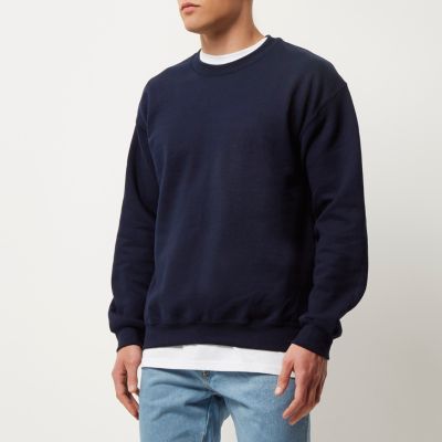 Navy crew neck sweatshirt